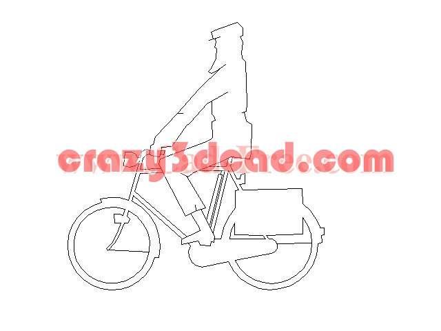 Cycling figure cad elevation